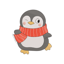 6 Penguin Embroidery Design - 4 SIZES