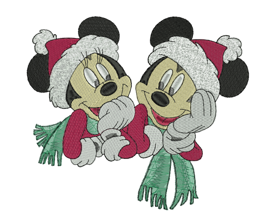 Mickey & Minnie Embroidery Design