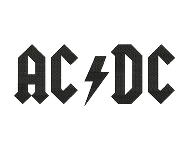 AC DC Embroidery Design