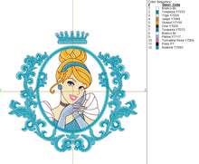 Cinderella Embroidery Design