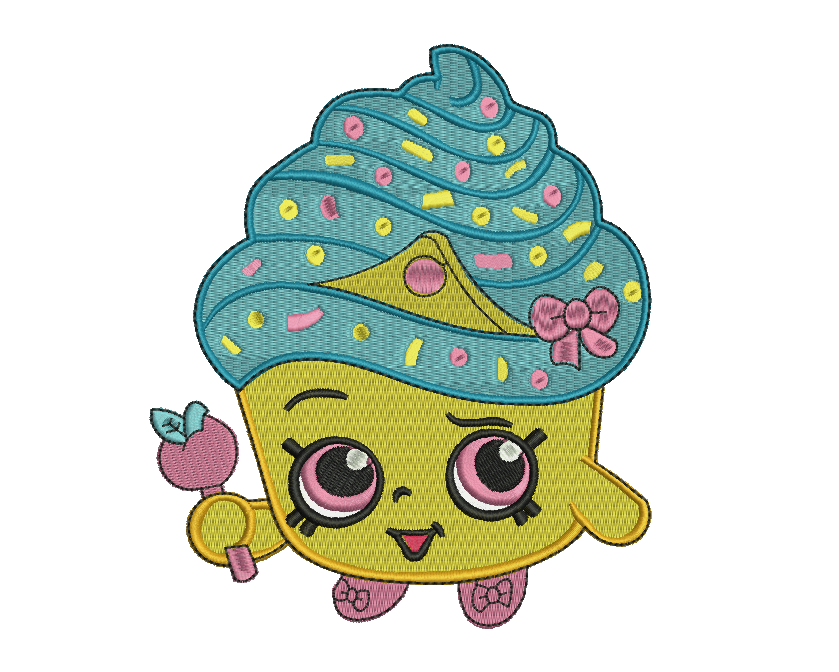 Cupcake Queen Embroidery Design