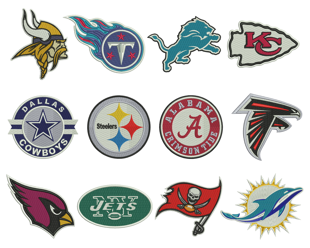 NFL Football Badge Embroidery Design