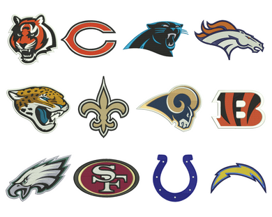 NFL Football Badge Embroidery Design