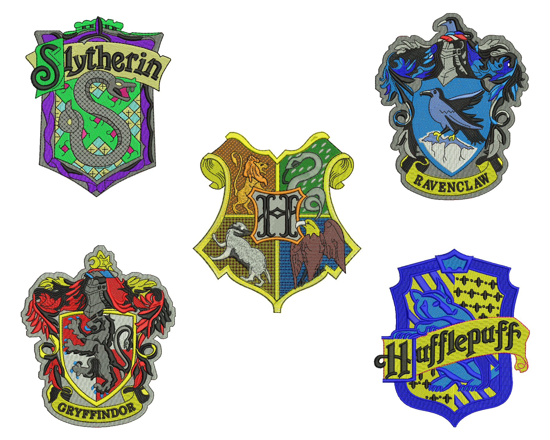 Hogwarts Crest Logo Machine Embroidery Design