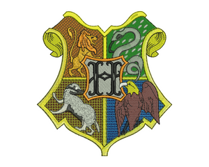 Hogwarts Badge Embroidery Design File