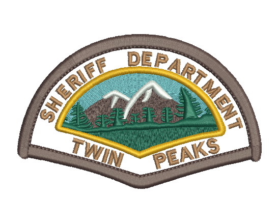 Twin Peaks Sheriff Badge Embroidery Design