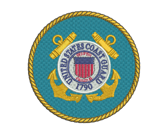 US Coast Guard Badge Embroidery Design