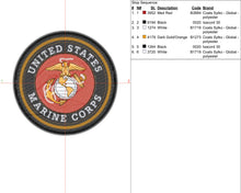 US Marine Corps Badge Embroidery Design