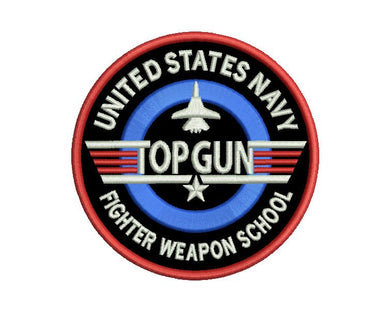 Top Gun Badge Embroidery Design