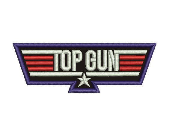 Top Gun Badge Embroidery Design